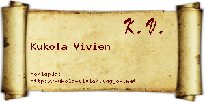 Kukola Vivien névjegykártya